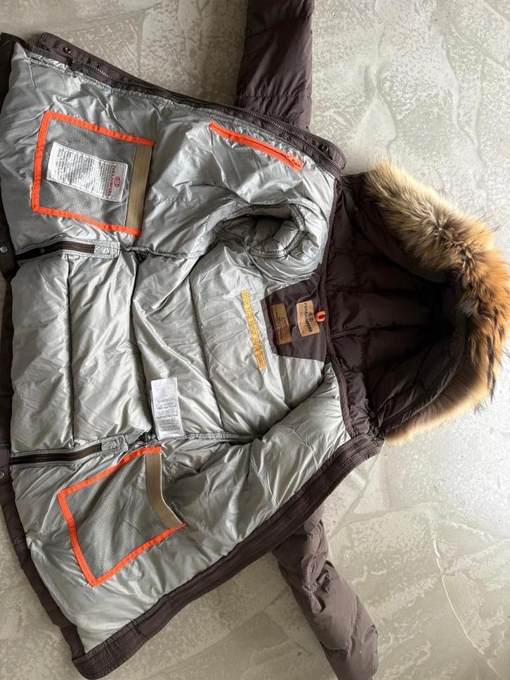 Parajumpers Dames donsjas - Maat XS/S, Kleding | Dames, Jassen | Winter, Zo goed als nieuw, Maat 36 (S), Bruin, Ophalen of Verzenden