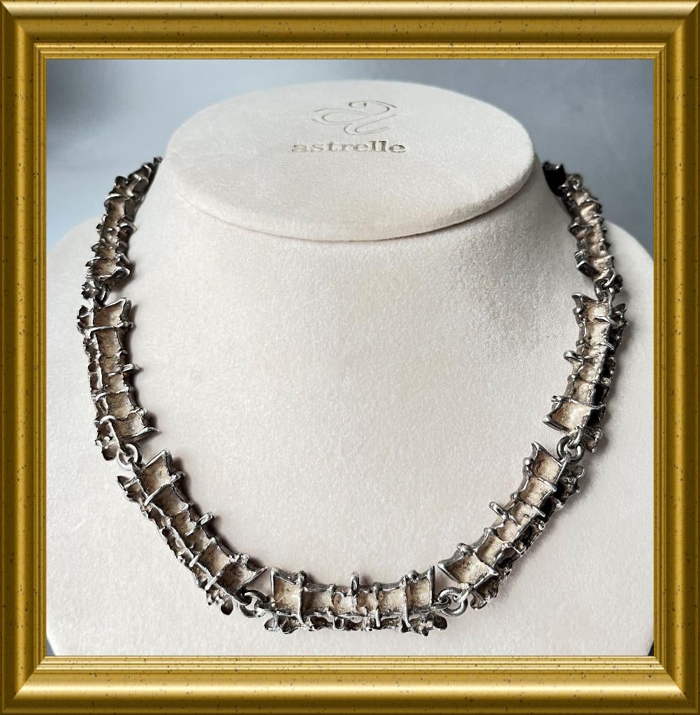 Vintage zilveren (925) ketting Juhls, Kautokeino, Noorwegen, Ophalen of Verzenden, Zilver, Ketting