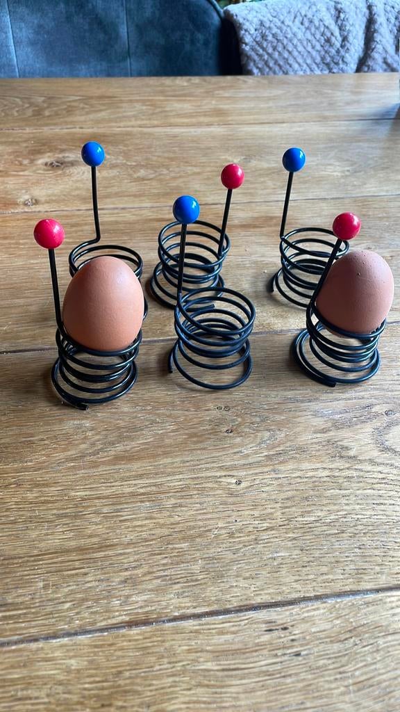 Vintage Memphis stijl eierdopjes, Ophalen of Verzenden, Zo goed als nieuw, Overige stijlen, Overige typen
