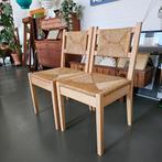 Set van 2 houten stoelen met gevlochten riet - Vintage Ikea, Twee, Overige kleuren, Zo goed als nieuw, X