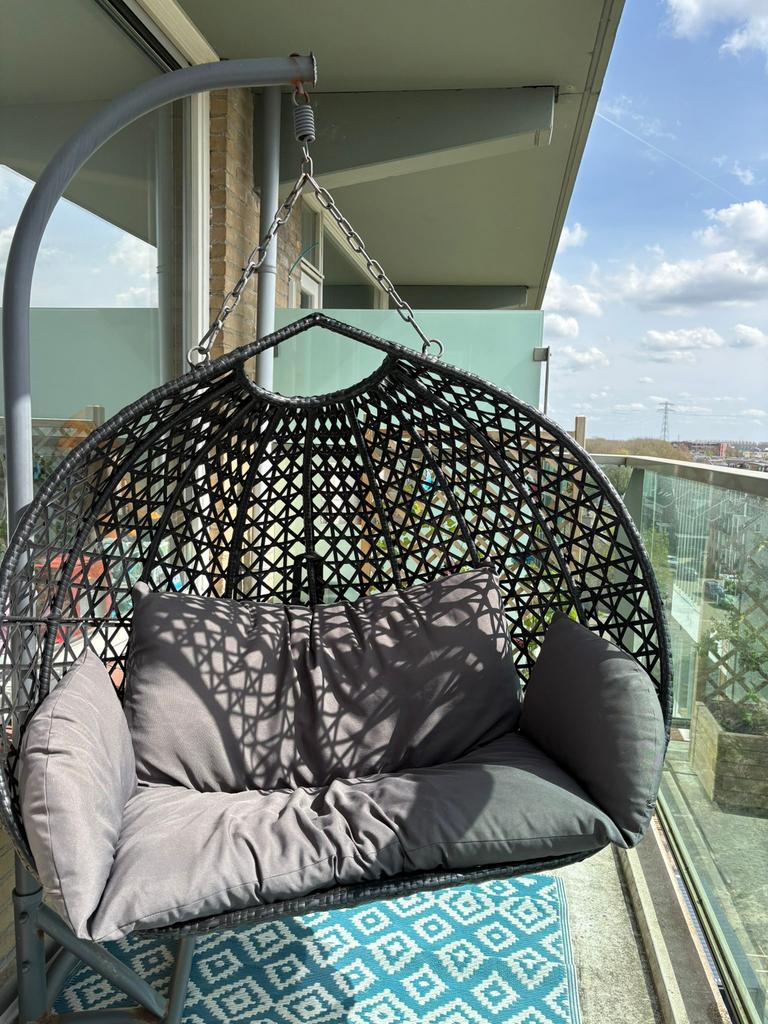 Hangstoel voor 2 personen, Ophalen of Verzenden, Gebruikt, Aluminium