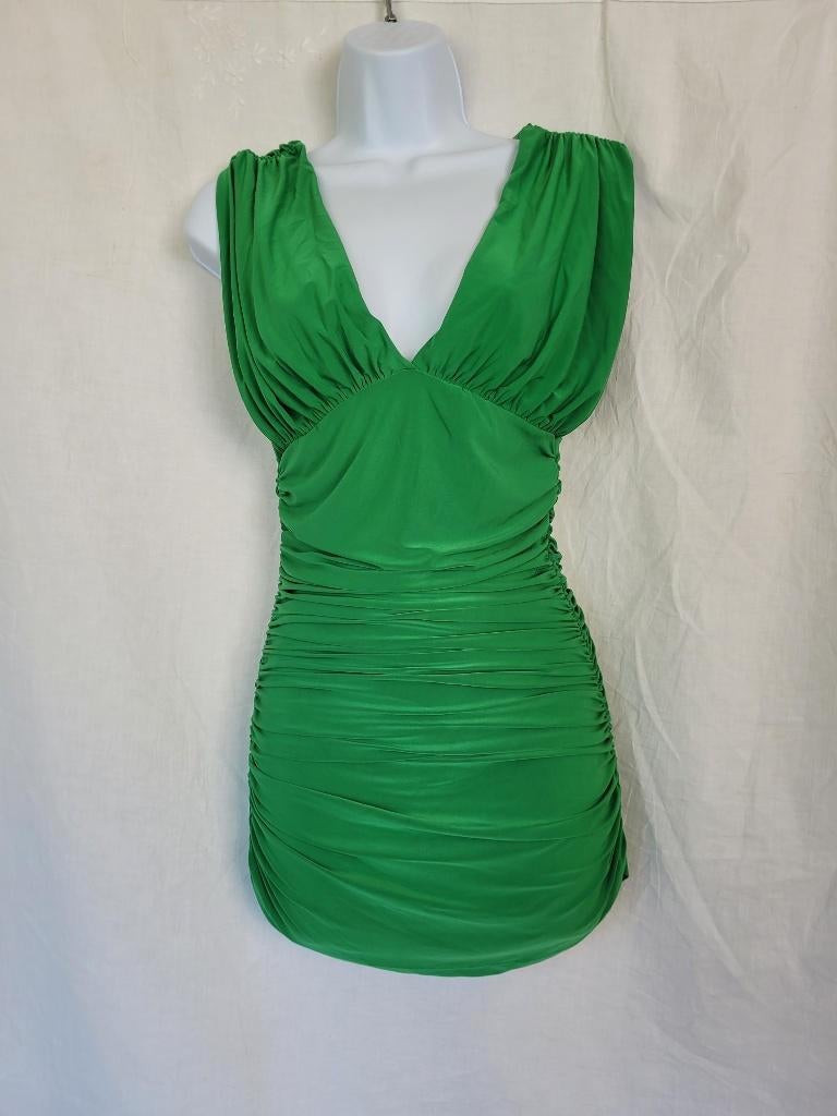 Mooie groene minijurk mt M merk True Light USA, ., Ophalen of Verzenden, Zo goed als nieuw, .