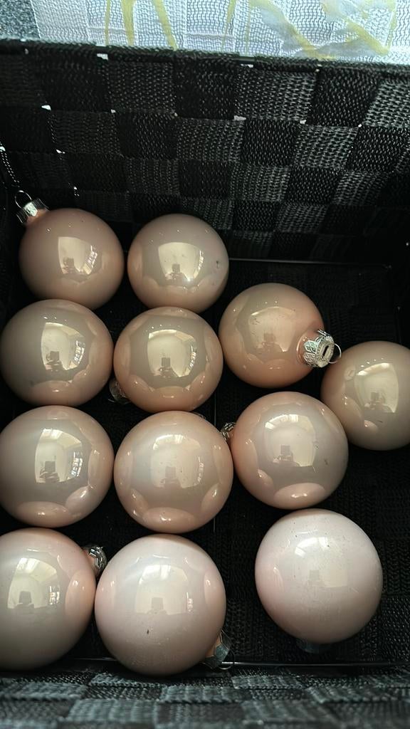 Laatste ‼️ 12 mooie lichtroze kerstballen te koop nieuw ‼️‼️, Ophalen of Verzenden, Nieuw
