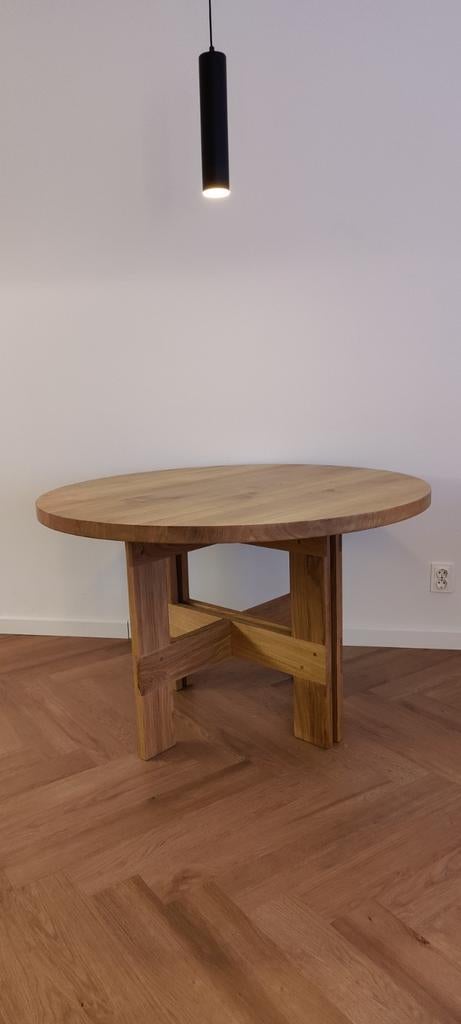 Frama Farmhouse Ronde Eettafel - Massief Hout (120cm), Ophalen, Gebruikt, Rond, Tijdloos, Farmhouse