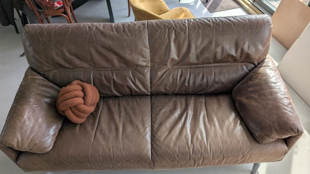 Leolux Bora Balanza bank 2,5-zits Hoog, Huis en Inrichting, Ophalen, Gebruikt, 150 tot 200 cm, Leer