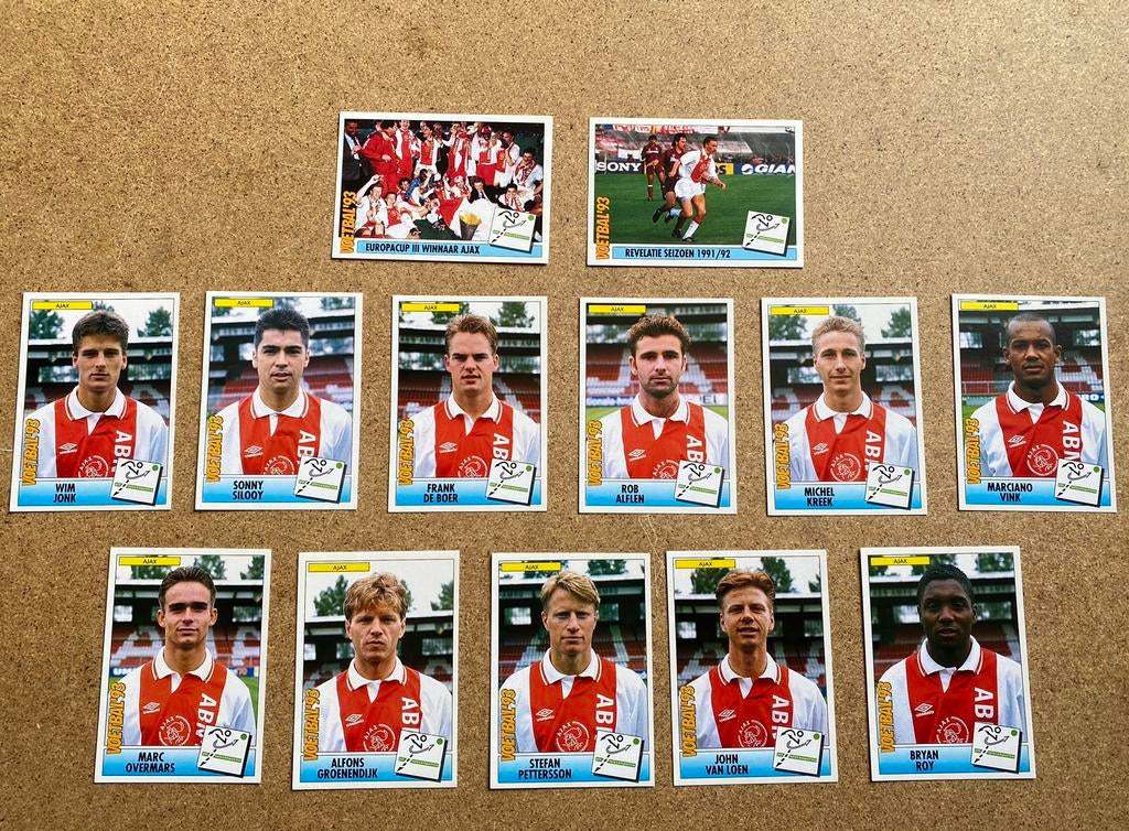 Panini voetbal93 Ajax seizoen 192-93, Ophalen of Verzenden, Nieuw, Ajax, Poster, Plaatje of Sticker