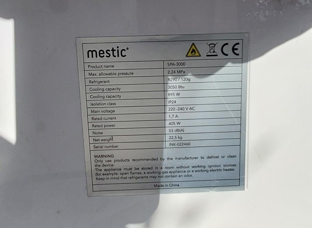 Mestic Split Airco SPA-3000 - Gebruikt, Ophalen of Verzenden, Gebruikt
