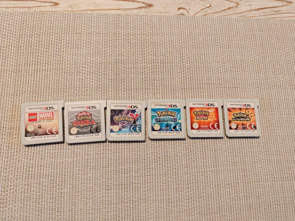 Pokémon 3DS games bundel + Lego Marvel, Spelcomputers en Games, Games | Nintendo 2DS en 3DS, Gebruikt, Role Playing Game (Rpg)