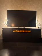 Tv meubel met elektrische haard 200cm zwart SKRAUT, Ophalen, Zo goed als nieuw, 25 tot 50 cm, 200 cm of meer