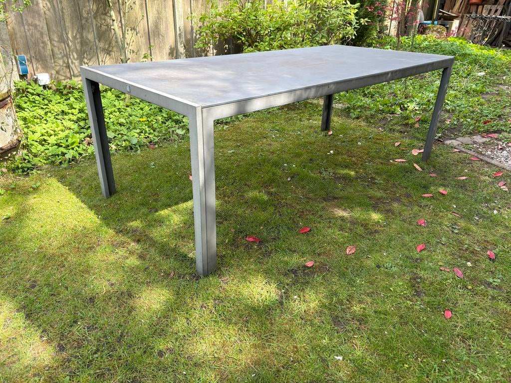 Tuintafel, Tuin en Terras, Ophalen, Gebruikt, Rechthoekig, Metaal