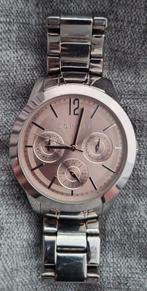 Heel mooi esprit horloge met roze wijzerplaat, Sieraden, Tassen en Uiterlijk, Horloges | Dames, Staal, Staal, Verzenden, Zo goed als nieuw