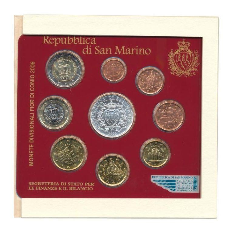 San Marino Euromuntset 2006 incl. zilveren 5 Euro Melchiorre, Setje, Ophalen of Verzenden, 5 euro, Zilver