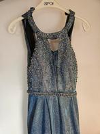 Mooie glanzende blauwe feestjurk - maat 40 - als nie, Maat 38/40 (M), Galajurk, Blauw, Ophalen of Verzenden