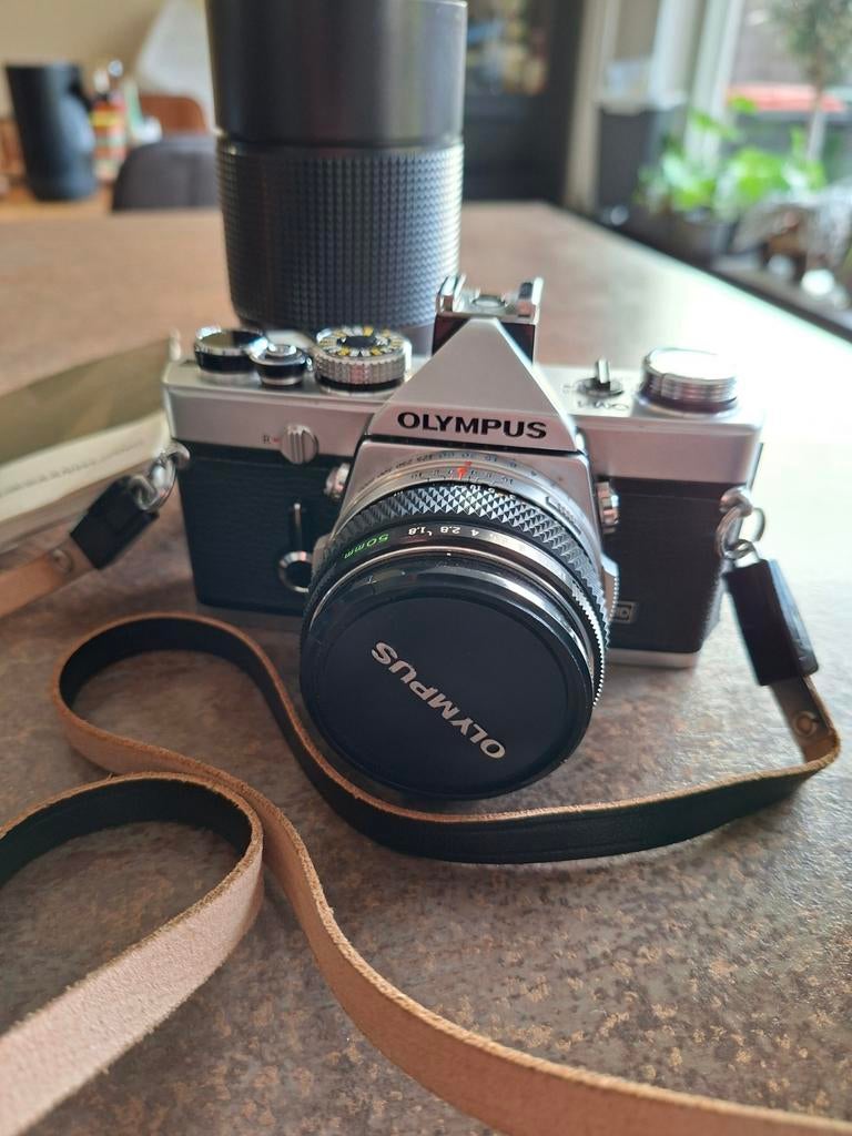 Olympus OM-1 met 4 lenzen, top conditie., Ophalen of Verzenden, Spiegelreflex, Olympus