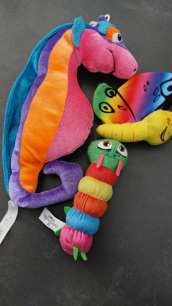 Te koop zeepaardje , rups, vlinder, Kinderen en Baby's, Speelgoed | Knuffels en Pluche, Ophalen of Verzenden, Overige typen
