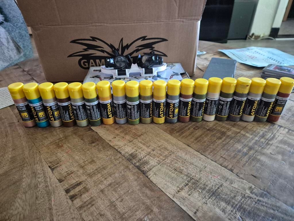 20x ATOM Acrylverf voor Warhammer en modelbouw, Ophalen of Verzenden