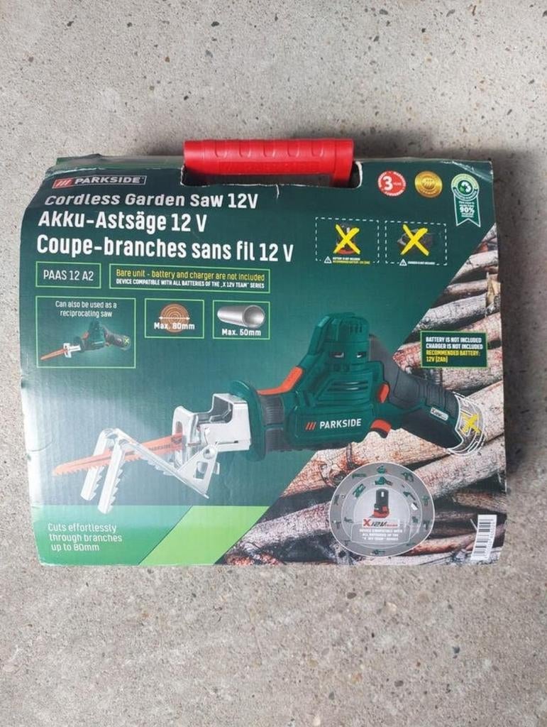 Nieuwe Parkside Accu-Astzaag 12V - Snoeizaag, Ophalen, Nieuw, Takkenzaag, Parkside