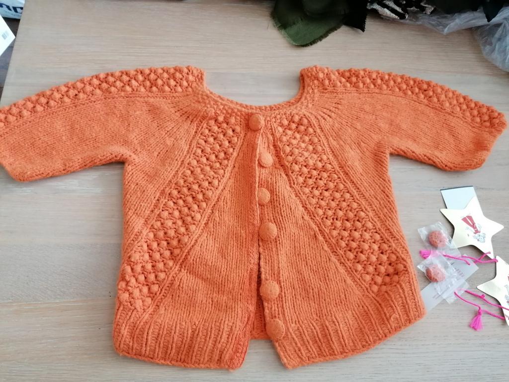 Oranje vest Bengh per Principesse 146/152 labelmaat, Kinderen en Baby's, Ophalen of Verzenden, Zo goed als nieuw, Meisje, Trui of Vest