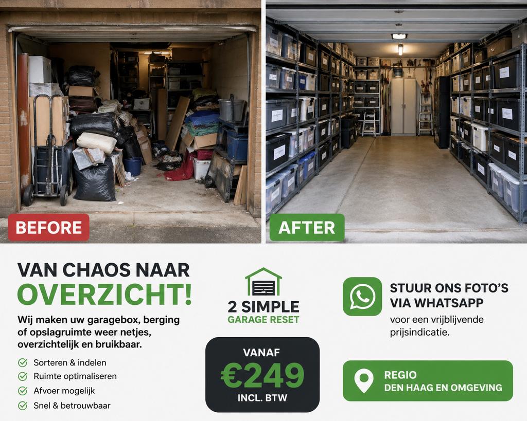 Garagebox opruimen en organiseren vanaf €249, Diensten en Vakmensen, Interieuradviseurs