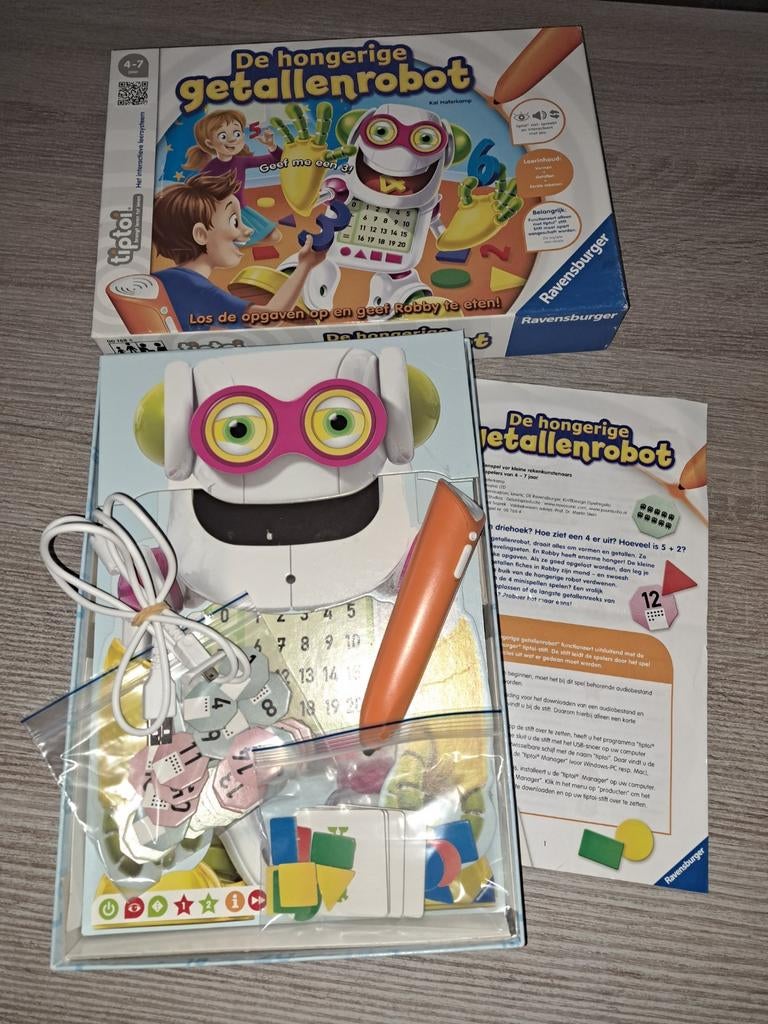 Tiptoi De Hongerige Getallenrobot,met stift, Ophalen of Verzenden, Gebruikt, Rekenen