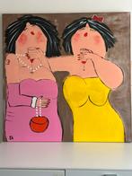 Leuk schilderij dikke dames., Ophalen