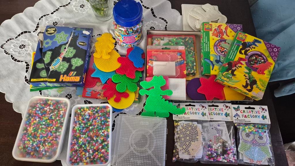 Grote set strijkkralen met diverse vormen en kleuren, Ophalen