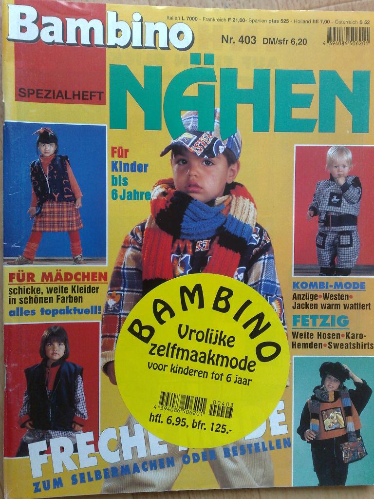 Bambino Naaien & breien zelfmaakmode voor kinderen , nr: 403, Hobby en Vrije tijd, Kledingpatronen, Verzenden, Zo goed als nieuw