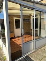 Nette aluminium serre met dubbel glas en schuifdeur, Ophalen, Gebruikt, Serre