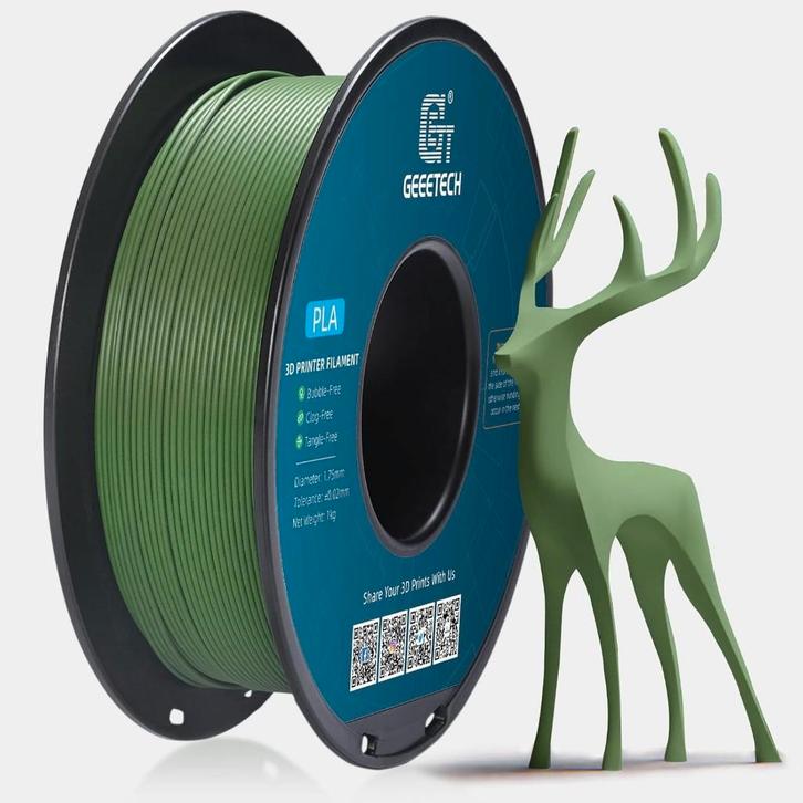 Geeetech Matte Olive Green PLA Filament 1.75mm, Computers en Software, 3D-printerbenodigheden, Nieuw, Ophalen of Verzenden
