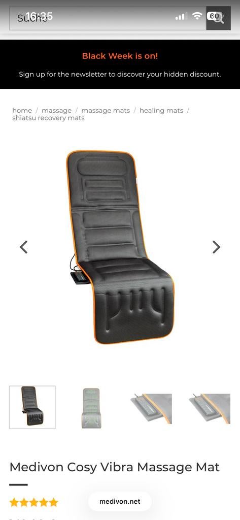 Medivon Cosy Vibra Massage Mat, Ophalen of Verzenden, Nieuw, Massagestoel of Kussen