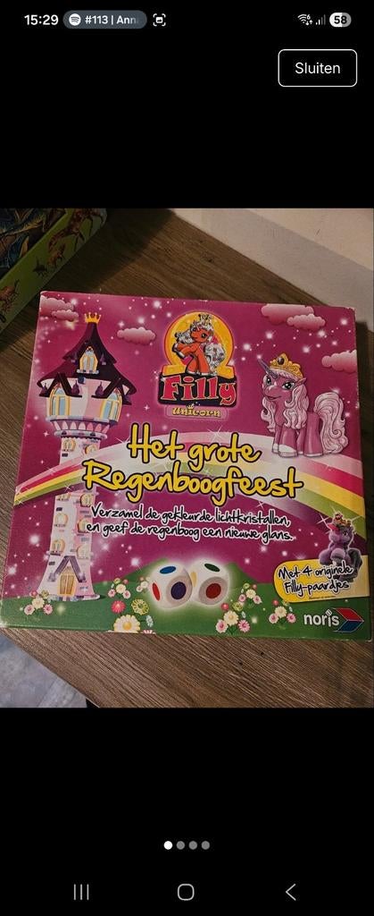 Filly Het Grote Regenboogfeest bordspel, Vijf spelers of meer, Ophalen of Verzenden, Zo goed als nieuw