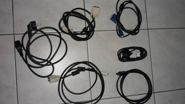 VGA -dvi -Kabels -stroom- display kabel-Sata-ide, Computers en Software, Pc- en Netwerkkabels, Ophalen of Verzenden