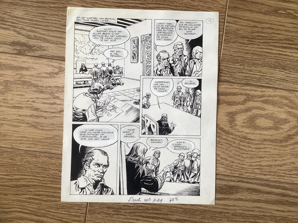 Originele pagina Gerrit Stapel (uit Toonder studio's), Boeken, Stripboeken, Eén stripboek, Ophalen of Verzenden, Zo goed als nieuw