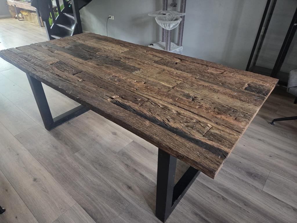 Eettafel 2 x 1 meter., Huis en Inrichting, Tafels | Eettafels, Ophalen of Verzenden, Rechthoekig, 200 cm of meer, 50 tot 100 cm