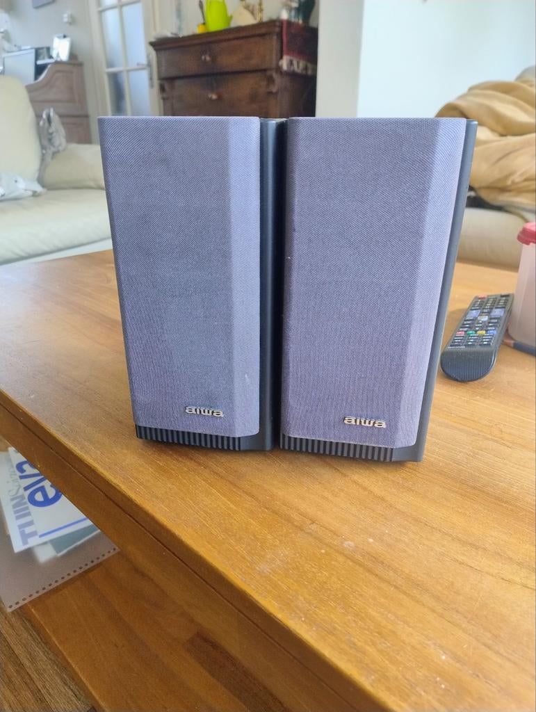 Aiwa speakers - Compacte stereo luidsprekers, Overige merken, Gebruikt, Ophalen of Verzenden, Minder dan 60 watt