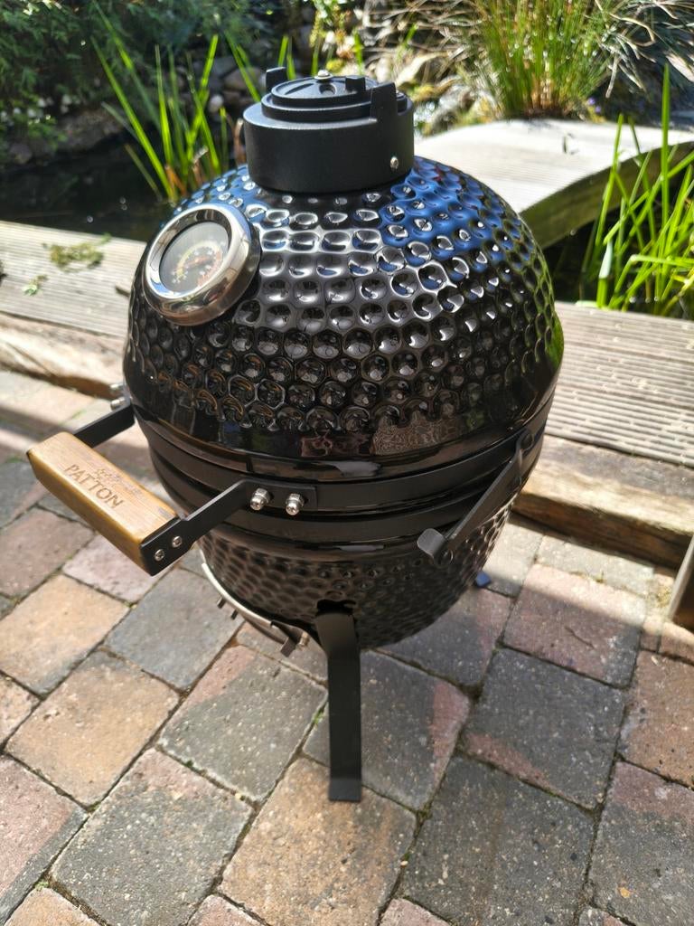 Patton classic kamado mini 13" keramische houtskool barbecue, Ophalen, Zo goed als nieuw