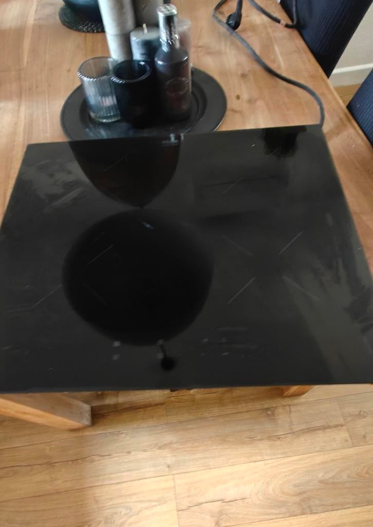 Inductie kookplaat - 4 zones - Zwart, Witgoed en Apparatuur, Kookplaten, Ophalen, Gebruikt, 4 kookzones, Inbouw