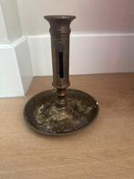 Antieke messing kandelaar, Ophalen of Verzenden, Koper of Brons