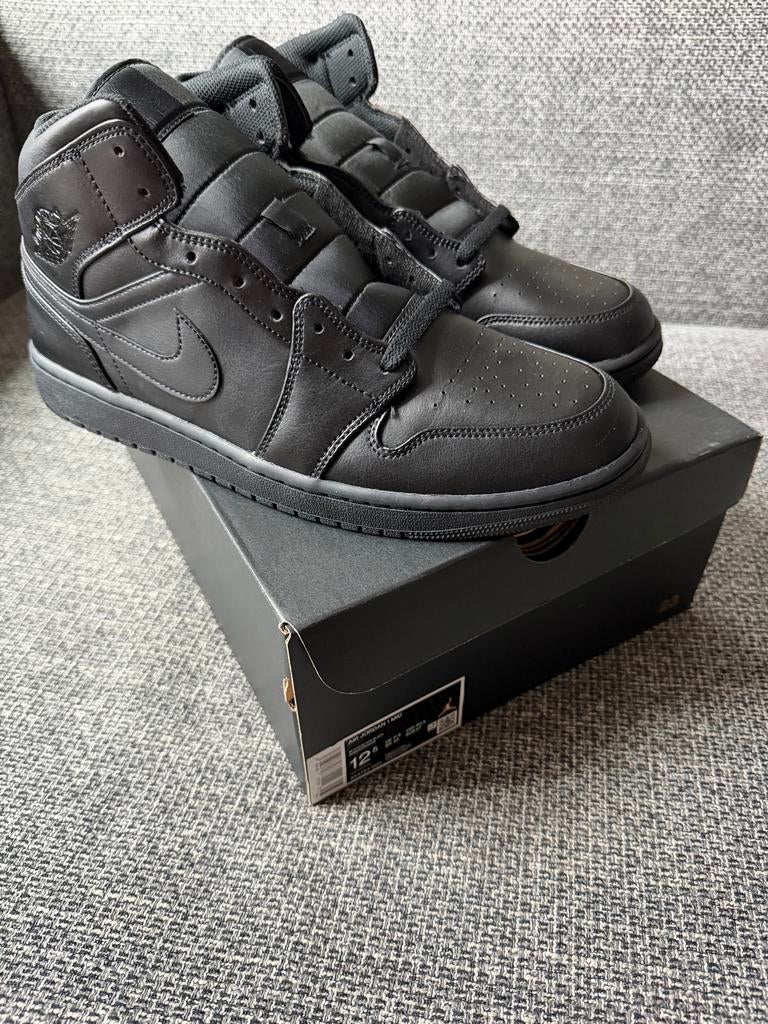 Nike Air Jordan 1 Mid maat 47, Kleding | Heren, Schoenen, Zwart, Nieuw, Ophalen of Verzenden, Sneakers of Gympen