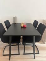 EETTAFEL EN STOELEN, Ophalen, Zo goed als nieuw, 4 tot 6 stoelen