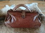 Vintage Leren Handtas - Dokterstas Stijl, Ophalen of Verzenden, Gebruikt, Bruin, Handtas