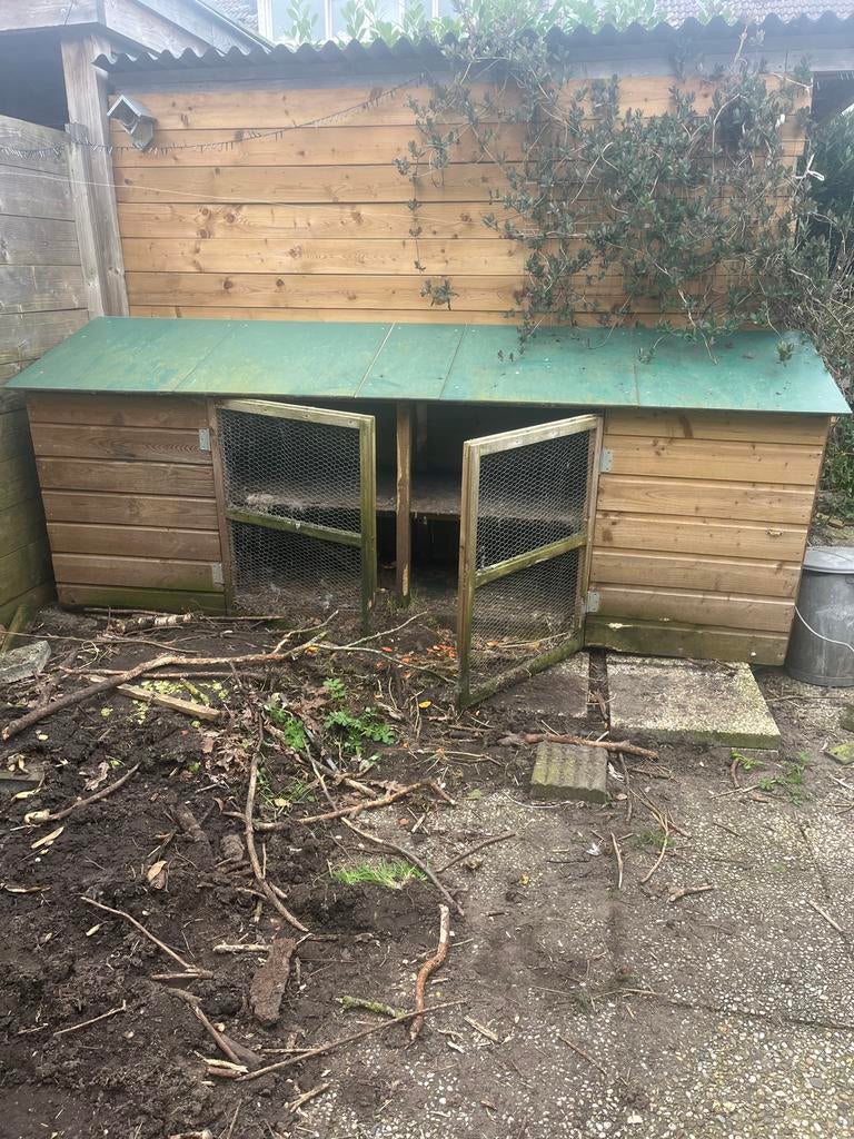 Konijnenhok plus ren en drinkflessen, Ophalen of Verzenden, 90 cm of meer, Konijn, Hok