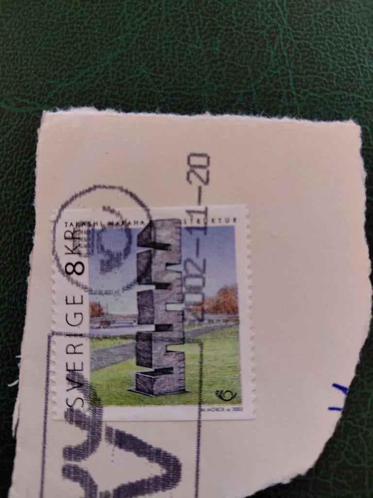 2002 Zweden kunstwerk2, Verzenden, Zweden, Gestempeld
