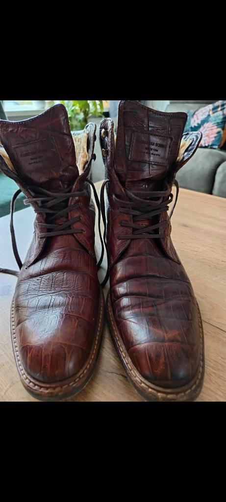 Floris van Bommel bruine leren veterlaarzen, Kleding | Heren, Schoenen, Ophalen of Verzenden