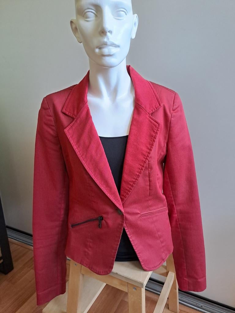 Rode dames blazer. Maat: M, Maat 38/40 (M), Ophalen of Verzenden, Zo goed als nieuw, Jasje