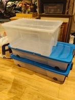 Handige opbergboxen met deksel en wieltjes, Ophalen, Gebruikt, 50 tot 100 cm, Minder dan 50 cm