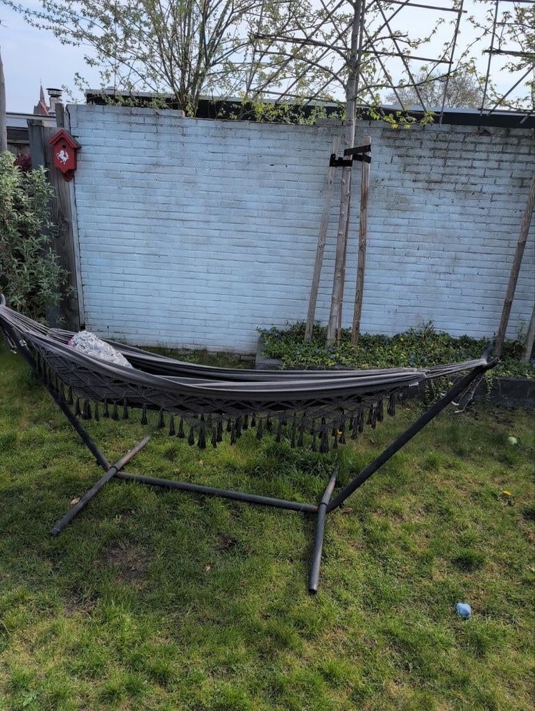 Hangmat met standaard, Ophalen, Gebruikt, Buiten, Met standaard