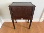 Antiek mahonie bijzettafel / pottenkastje, Ophalen, Zo goed als nieuw, Minder dan 45 cm