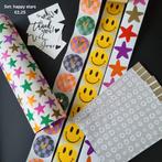 Inpakset happy stars hartjes stickers zakjes sterren smileys, Verzenden, Nieuw