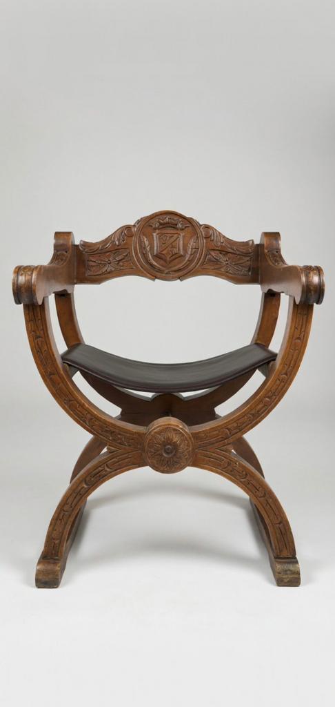 Vintage Dagobert Savonarola stoel Renaissance, Antiek en Kunst, Antiek | Meubels | Stoelen en Banken, Ophalen of Verzenden